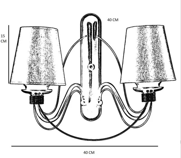 Lampada da parete CLASSIC 2xE27/40W/230V bronzo/beige