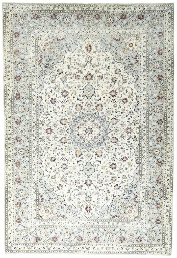Kashan Tappeto 210 x 300 Beige (Iran) Annodato A Mano