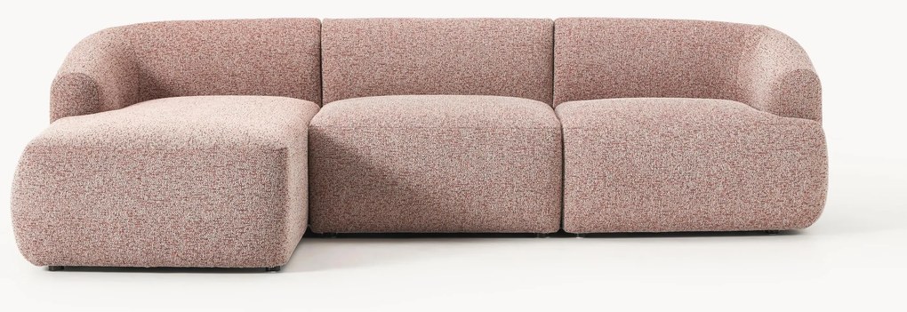 Divano angolare XL componibile 4 posti in bouclé Sofia