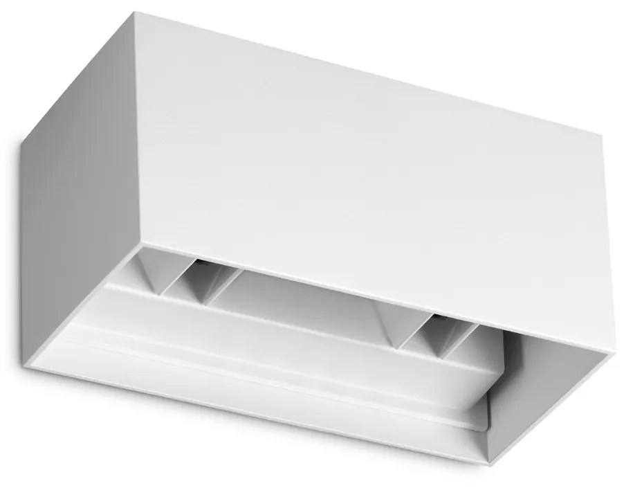 Applique Da Parete Contemporaneo Atom Alluminio Bianco Led 25W 3000K Ip54