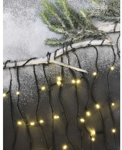 Catena luminosa LED da esterno 200 LED, 8 modalità, 8,6 m, IP44, bianco caldo