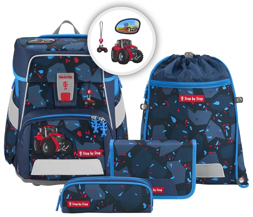 Zaino scuola Step by Step SPACE, Tractor Freddy - set 5 pezzi