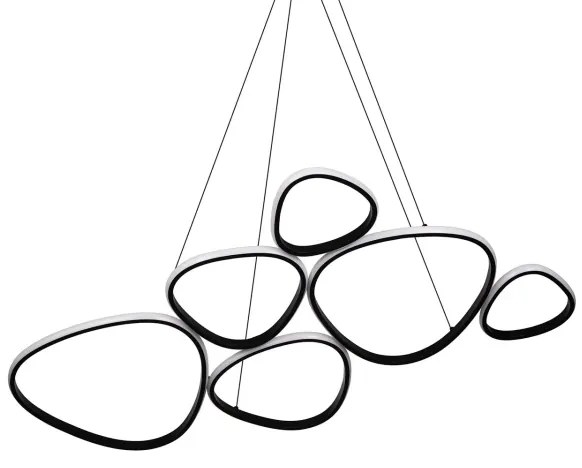 Lampadario LED sospeso su cavo PETRA LED/58W/230V 4000K nero