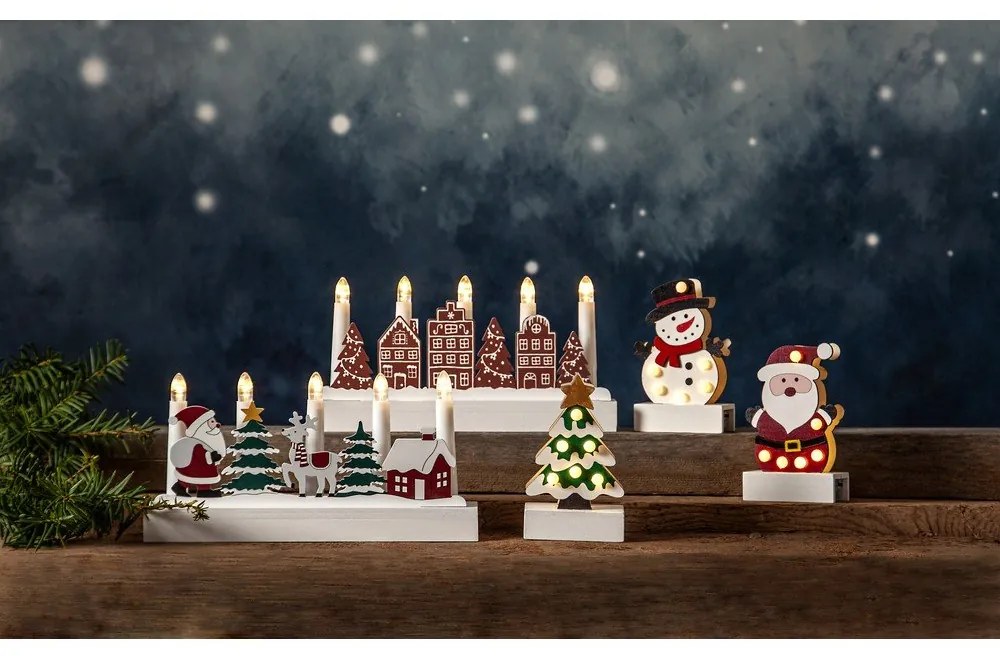 Decorazione luminosa bianca con motivo natalizio Freddy - Star Trading