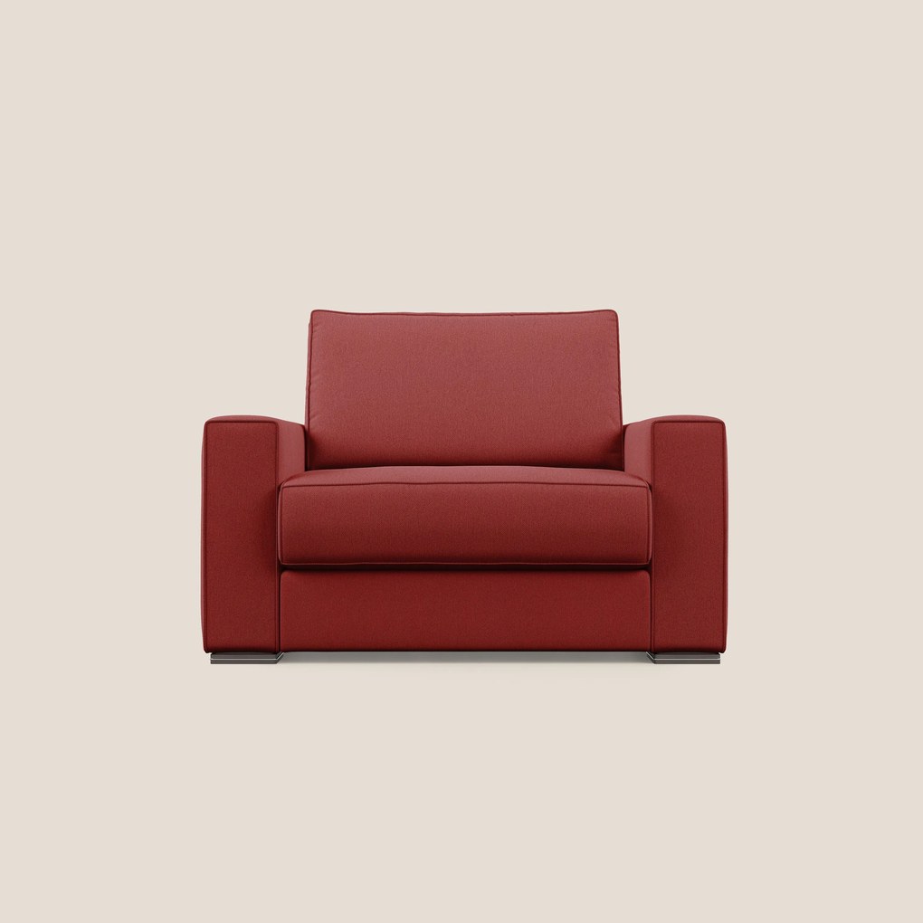 Dream poltrona letto in tessuto smacchiabile T05 rosso