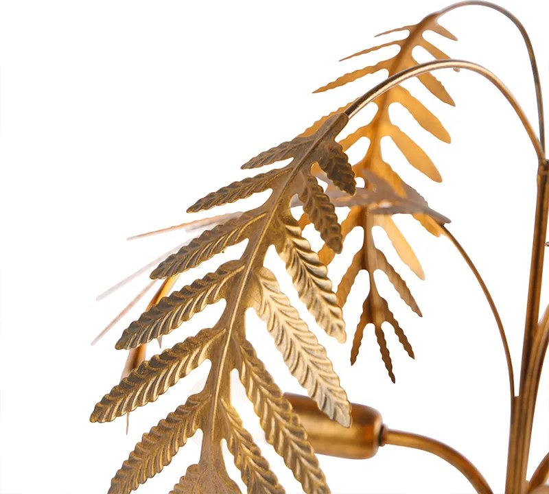 Lampada da tavolo Art Déco dorata 3 luci - BOTANICA