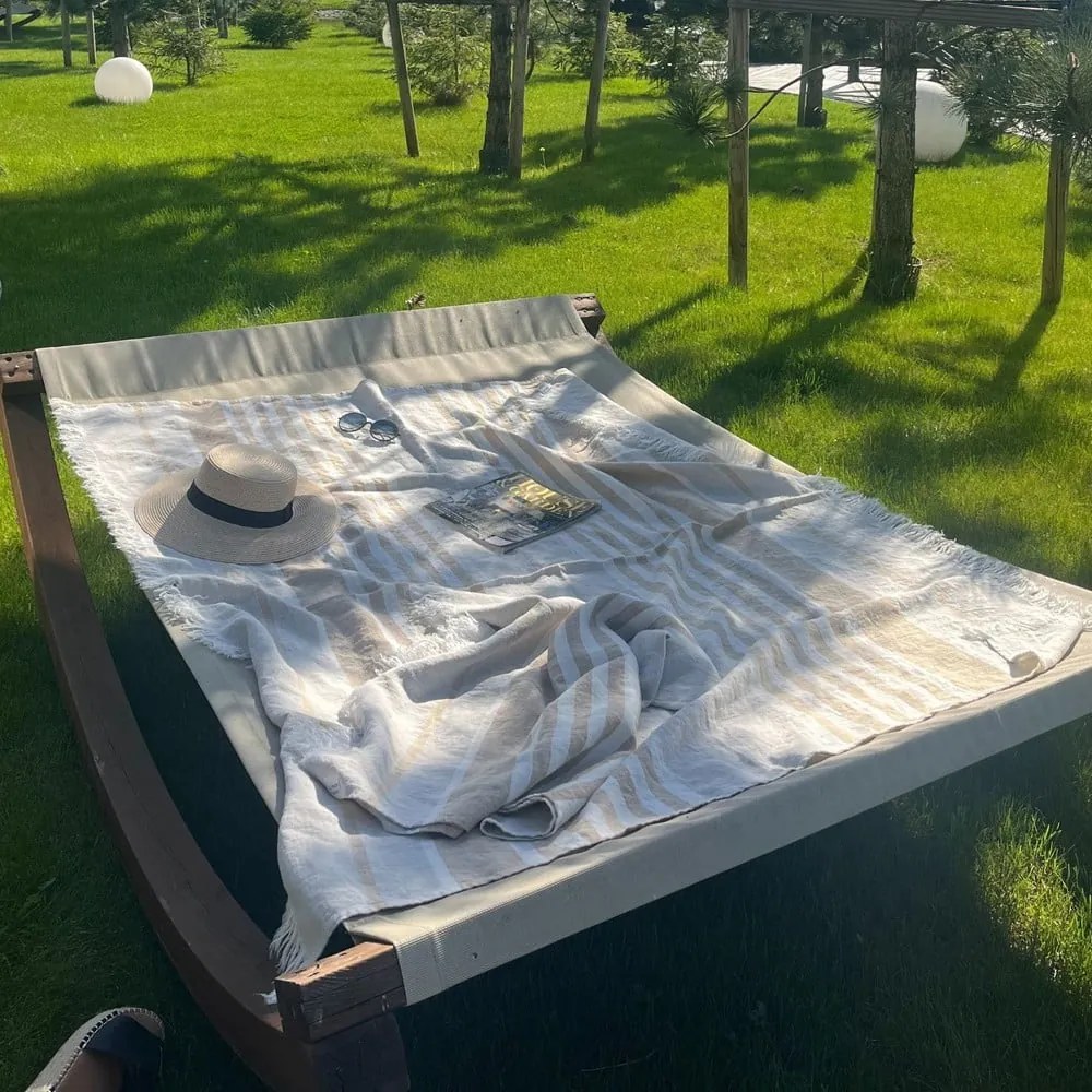 Telo mare in lino 140x170 cm Allure Stripe - Linen Tales