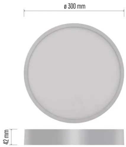 Plafoniera LED LED/28,5W/230V 3000/3500/4000K d. 30 cm bianco