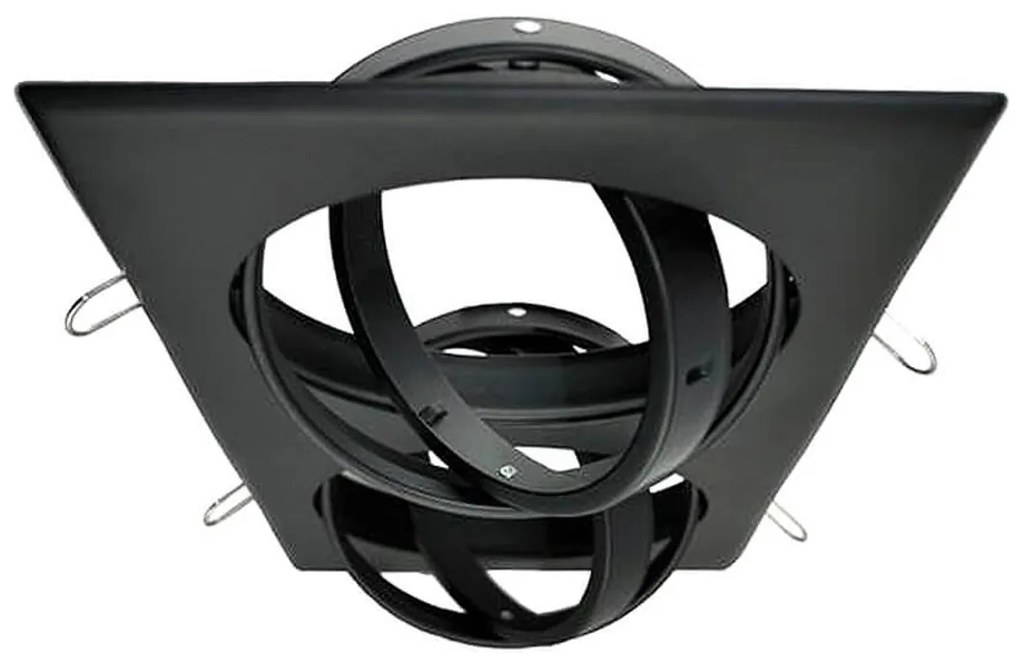 Faro da Incasso Orientabile per 2 lampade AR111 - Nero