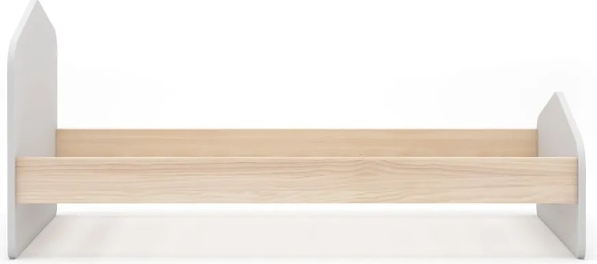 Letto per bambini bianco/naturale in pino 90x190 cm Estefania - Marckeric