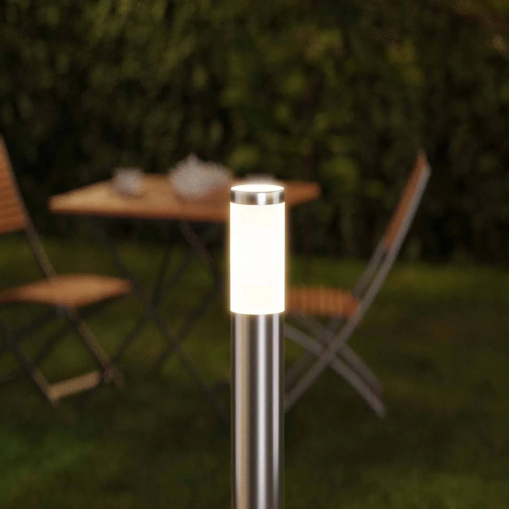 Paletto da Giardino 100cm Acciaio Inox IK06 IP54 Base E27