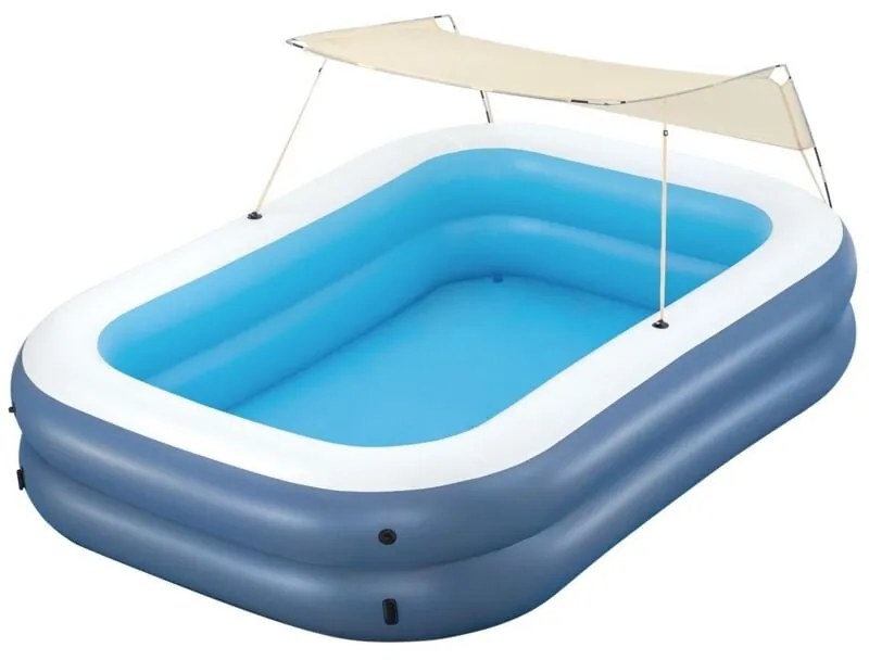Bestway Piscina Gonfiabile 2 Camere Rettangolare con Tetto 254x178x140 cm +6 Anni 54449