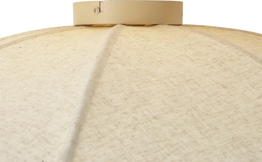 Plafoniera Japandi in tessuto beige 70 cm - Haru