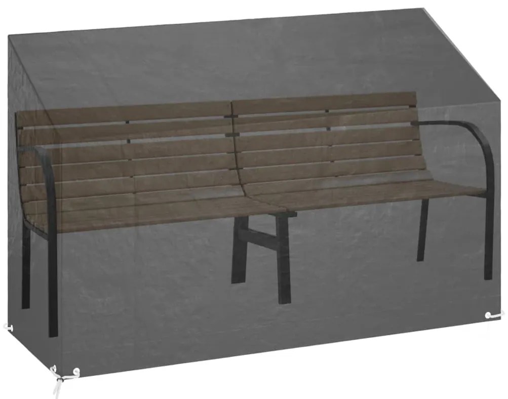 Copri panche giardino 2pz 8occhielli 190x70x70/88cm polietilene