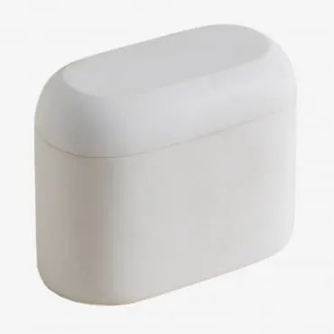 Barattolo con coperchio per bagno Veranne Bianco - Sklum