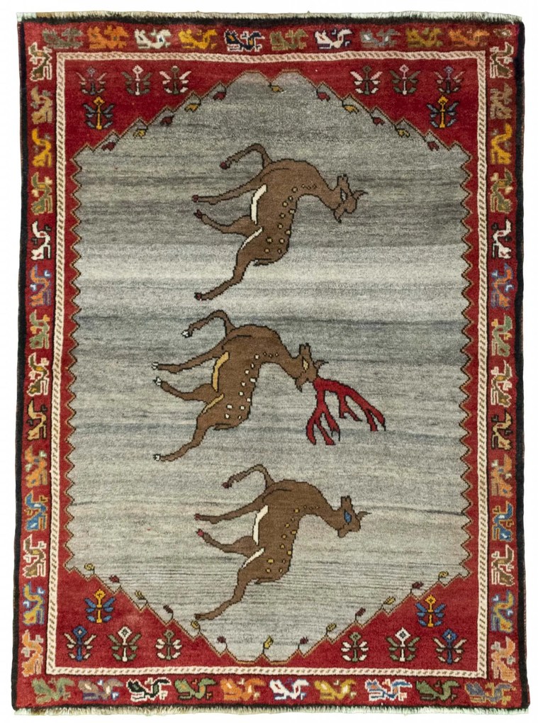 Gabbeh Tappeto 100 x 140 Nero (Iran) Annodato A Mano