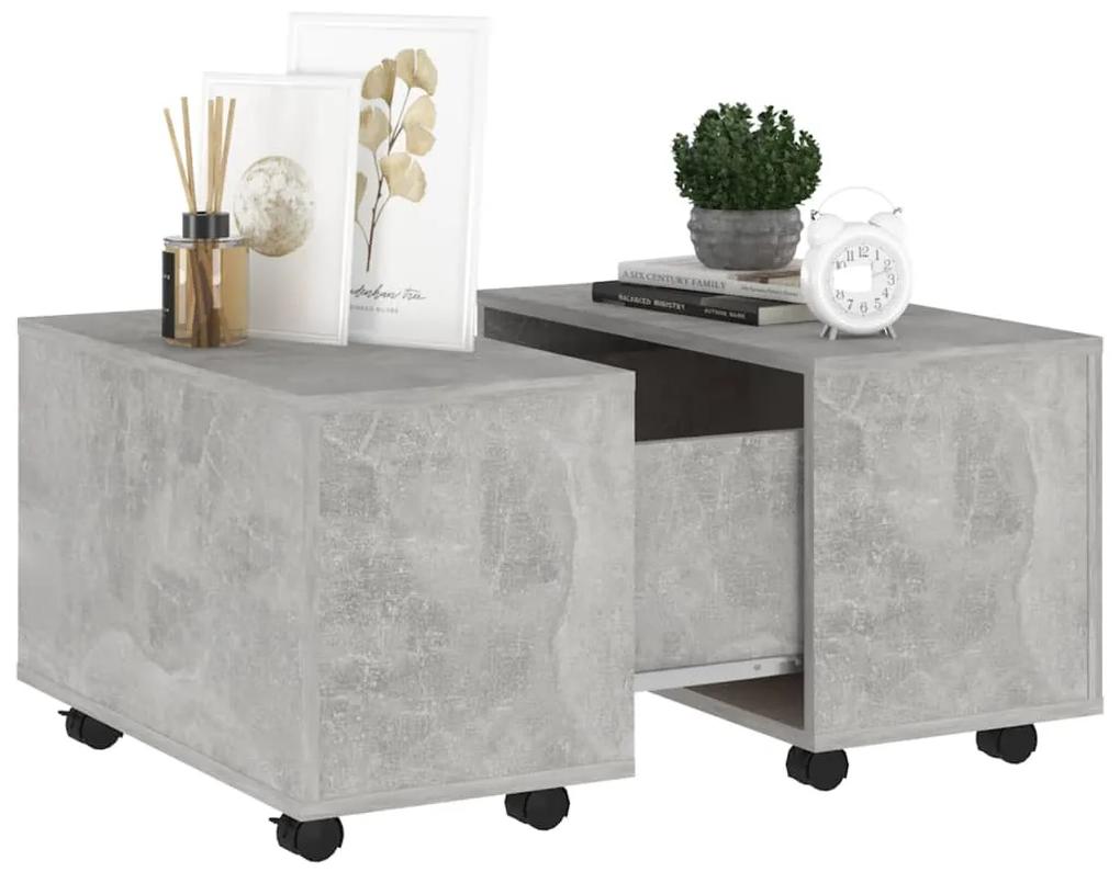 Tavolino da salotto grigio cemento 60x60x38 cm in truciolato