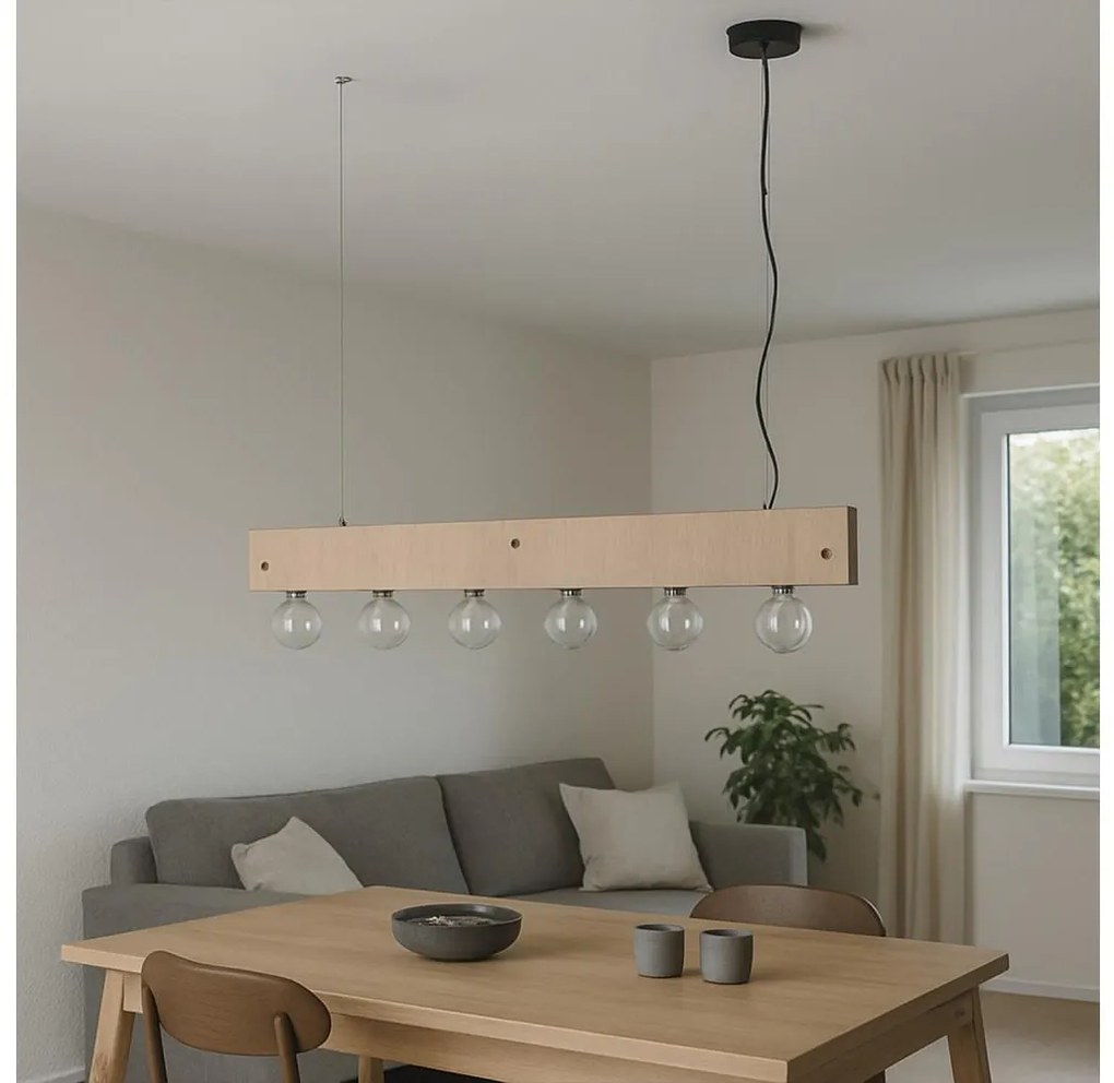 ONLI - Lampadario a sospensione con filo ARGO 6xE27/22W/230V beige