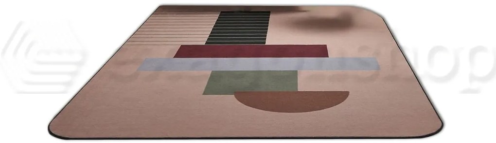 Antonio Lupi Geometrie Volanti Gv645 Tappeto 200x300 Cm In Velluto Sagomato Fantasia Rosa