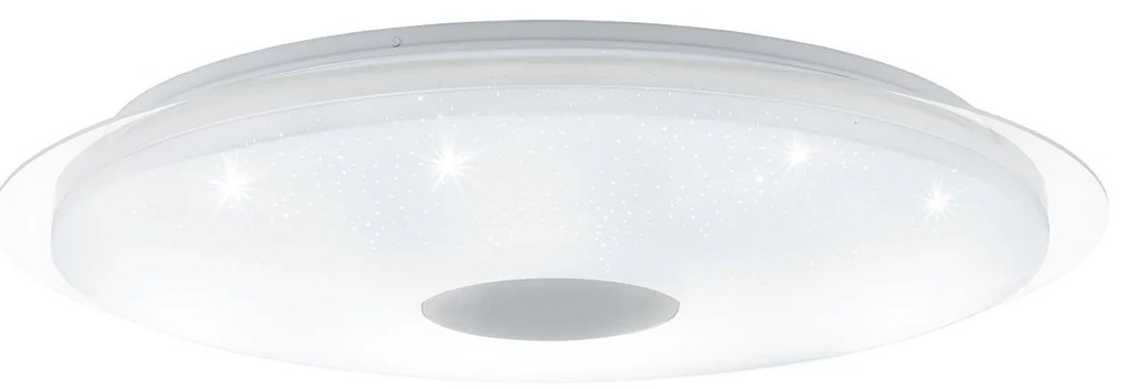 Plafoniera Moderna Lanciano Acciaio Bianco Luce Led Integrato 36W