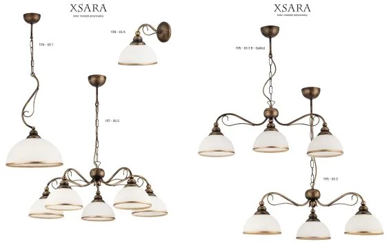 Jupiter 1177 - XS 5 - Lampada a sospensione XSARA 5xE27/60W/230V