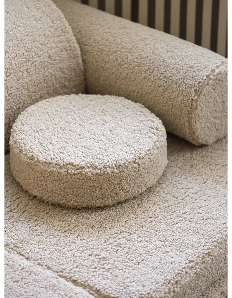 Divano per bambini marrone chiaro con rivestimento in bouclé 132 cm Settee – Wigiwama