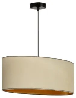 Duolla - Lampadario a sospensione con filo OVAL VEGAN 1xE27/15W/230V beige