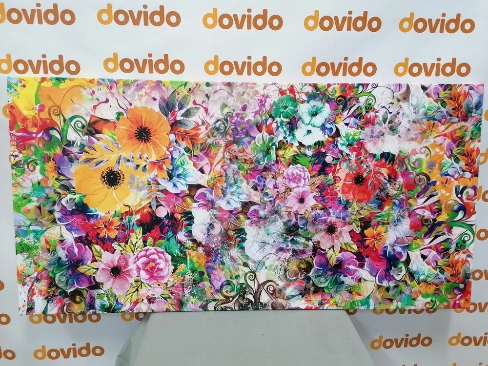 Quadro su tela – Fiori multicolori