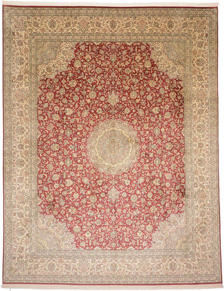 Cashmere Silk Tappeto 310x240 (Indian) Annodato A Mano