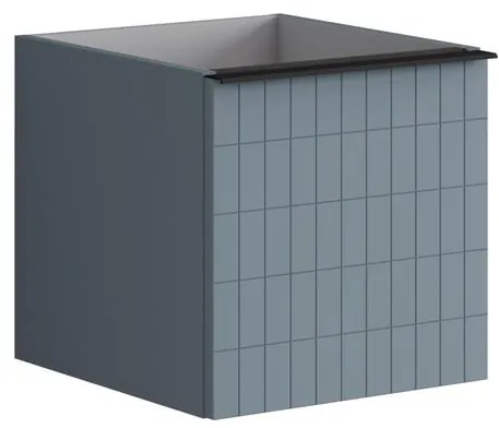 Struttura semi colonna da bagno Pixel 1 cassetto laccato opaco indaco L 40 x H 40 x P 45.5 cm