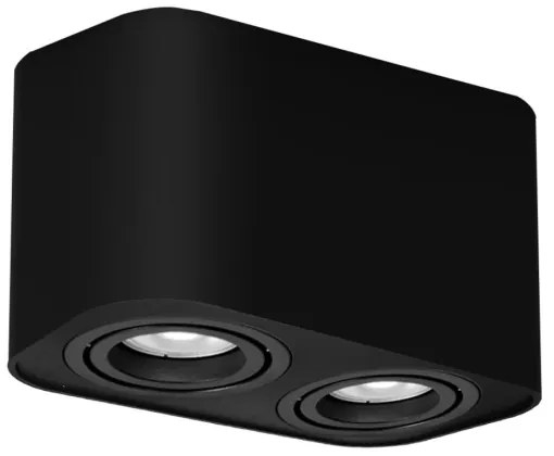 Rabalux 2053 - Faretto KOBALD 2xGU10/42W/230V nero