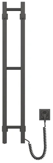 Portasciugamani elettrico SILOUETTE 187W/230V 101,1 cm IP44 nero destra quadrato