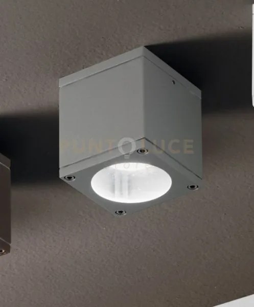 Plafoniera per esterni nevada 1 luce attacco gu10 silver