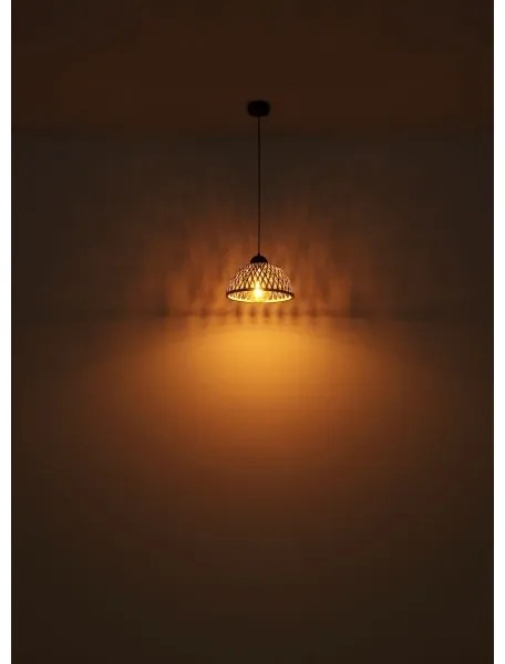 Globo 15767H1 - Lampadario a sospensione con filo COLLY 1xE27/15W/230V bambù