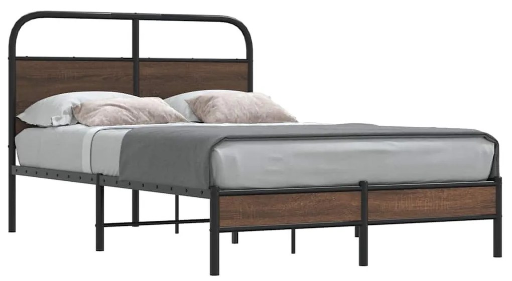 Giroletto Senza Materasso Rovere Marrone 135x190 Cm Truciolato /