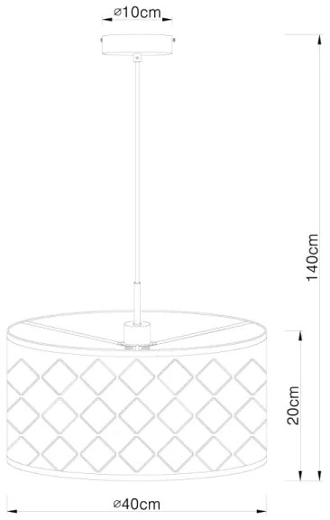 Globo 15229H - Lampadario a sospensione con filo CLARKE 1xE27/60W/230V
