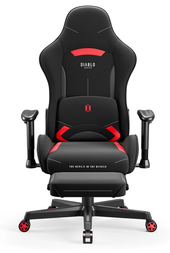 Sedia girevole da gaming Diablo X-Starter nera e rossa