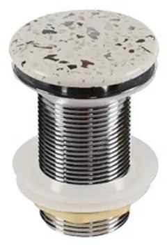 Kamalu - Lavabo da appoggio rettangolare con finitura terrazzo stracciatella | KTERD-600STR