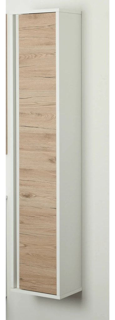Pensile Portaoggetti 150 Cm Un'Anta Feridras "Fabula" Bianco Opaco/Rovere Di Bordeaux