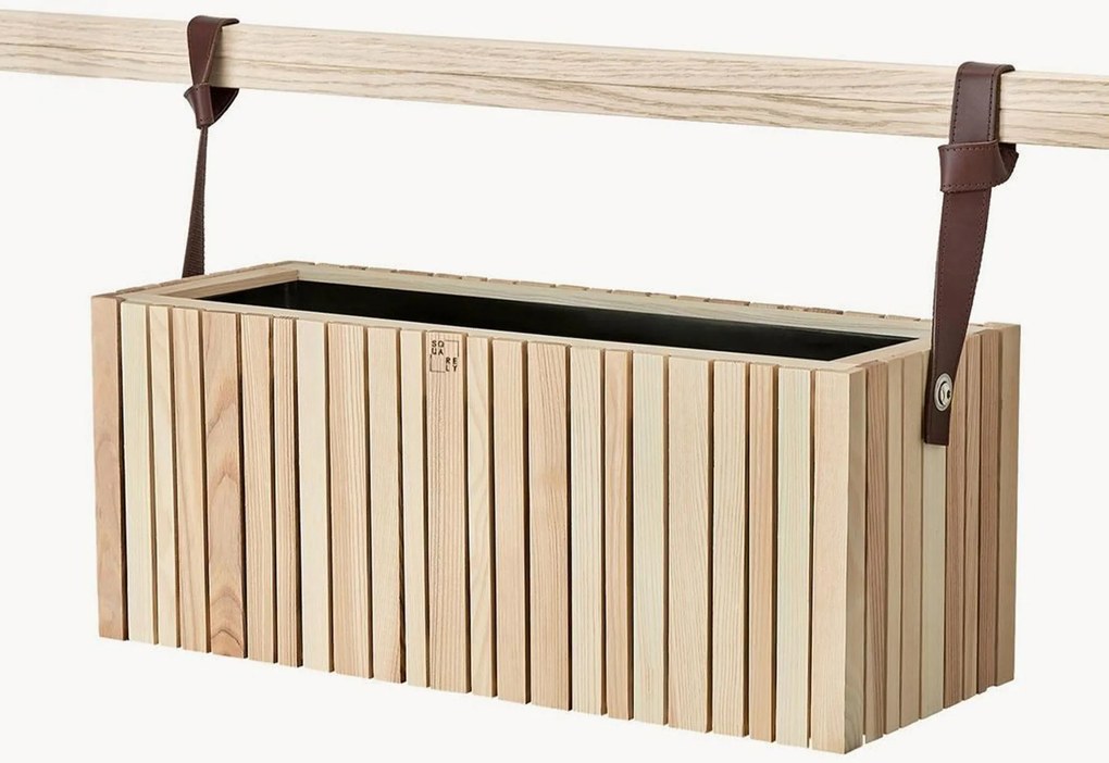 Portavaso sospeso autoirrigante in legno di frassino GrowWIDE