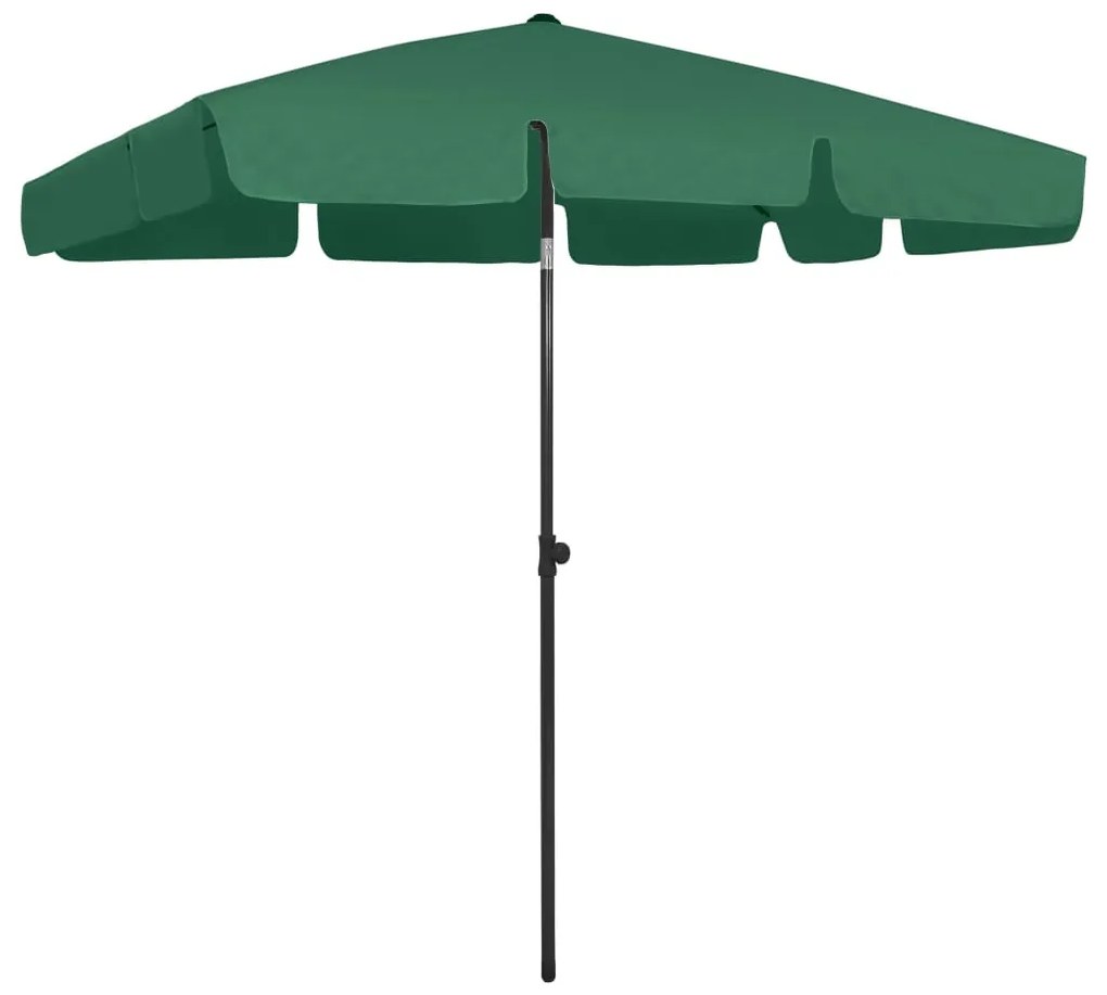 Ombrellone Da Spiaggia Verde 200x125 Cm /