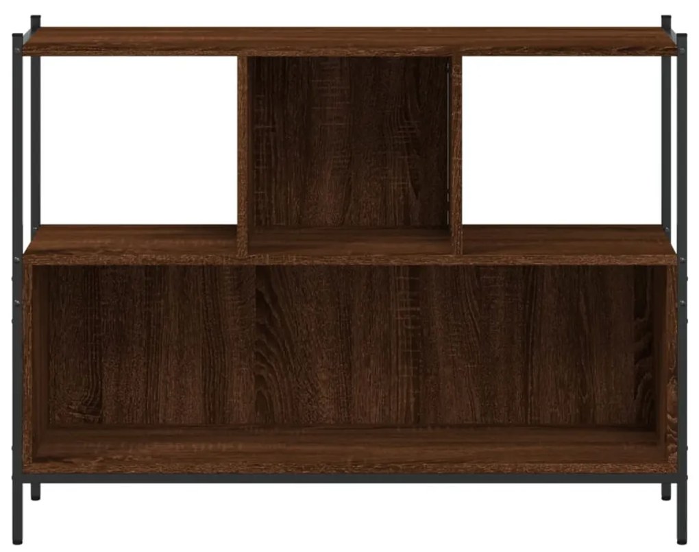 Libreria rovere marrone 102x28x77,5 cm in legno multistrato