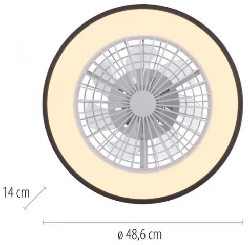 JUST LIGHT. 14447-18 - Ventilatore da soffitto LED RGBW LENO LED/44W/230V + DO
