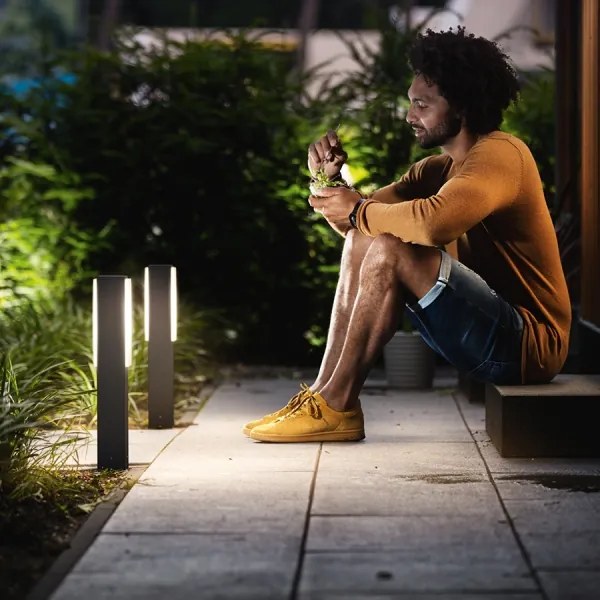 Philips 16488/93/P0 - Colonna da esterno STRATOSPHERE 2xLED/4,5W IP44