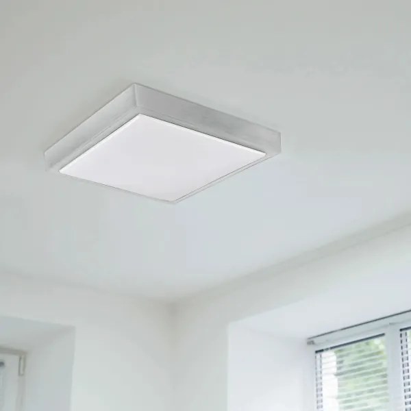 Plafoniera KAZIMIERZ 2xE27/20W/230V 29,5x29,5 cm argento