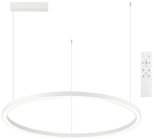 Brilagi - LED dimmerabile. Lampadario sospeso con cavo PORTOFINO LED/60W/230V Ø 80 cm bianco + telecomando