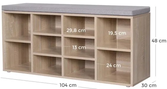 Scarpiera VOREN marrone/grigio