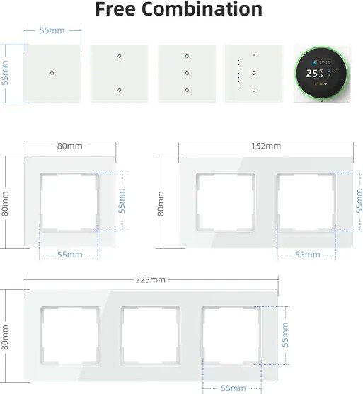 Immax NEO 07538L - Interruttore SMART a 1 tasto 230V Wi-Fi Tuya