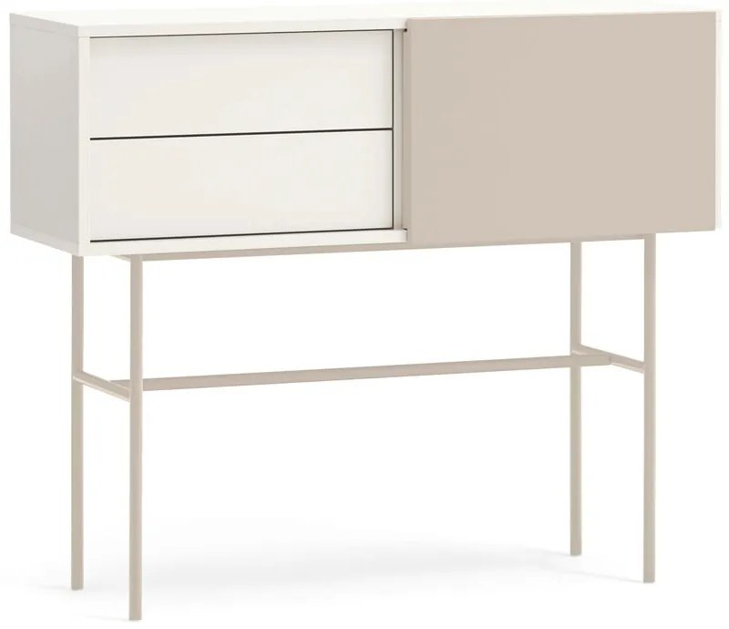 Tavolo consolle beige/color crema 35x110 cm Nube – Teulat