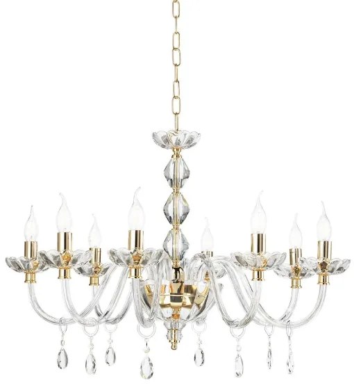 Lampada a sospensione 8 luci - cristallo e vetro D85 cm BRIGIDA